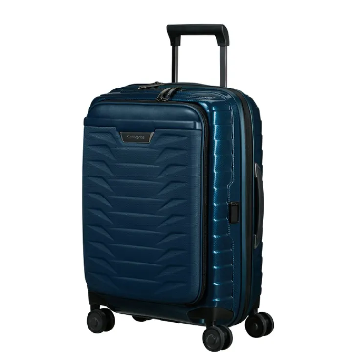 Transavia Trolleys|Handbagage Trolleys>Samsonite Proxis Spinner 55 Exp Easy Access petrol blue