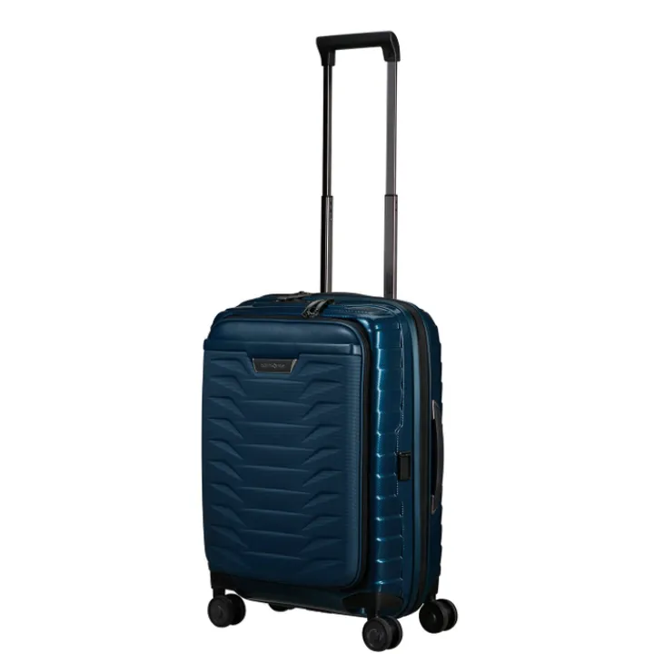 Transavia Trolleys|Handbagage Trolleys>Samsonite Proxis Spinner 55 Exp Easy Access petrol blue
