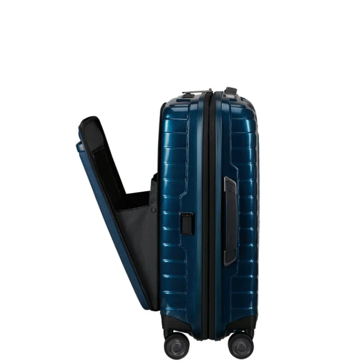 Transavia Trolleys|Handbagage Trolleys>Samsonite Proxis Spinner 55 Exp Easy Access petrol blue