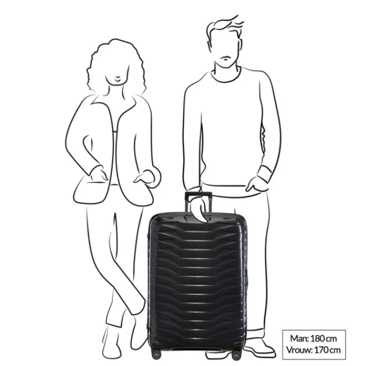 Reistrolleys|Harde Koffers>Samsonite Proxis Spinner 81 petrol blue