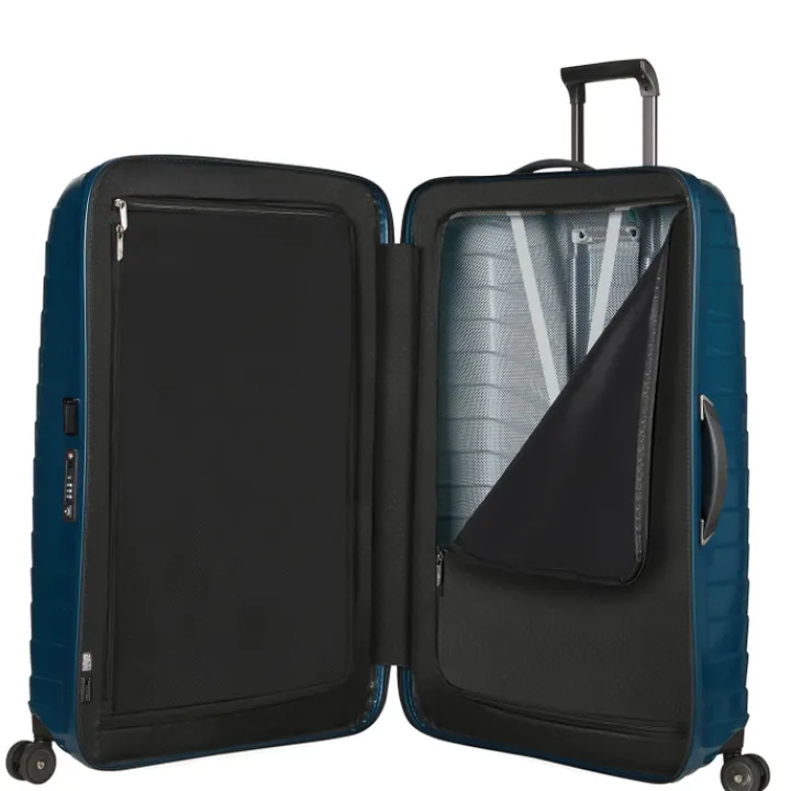 Reistrolleys|Harde Koffers>Samsonite Proxis Spinner 81 petrol blue