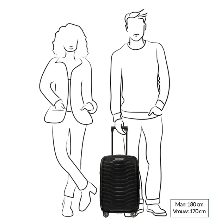 Transavia Trolleys|Klm Trolleys>Samsonite Proxis Spinner 55/35 Expandable petrol blue