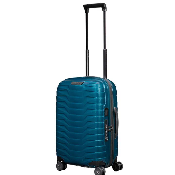 Transavia Trolleys|Klm Trolleys>Samsonite Proxis Spinner 55/35 Expandable petrol blue