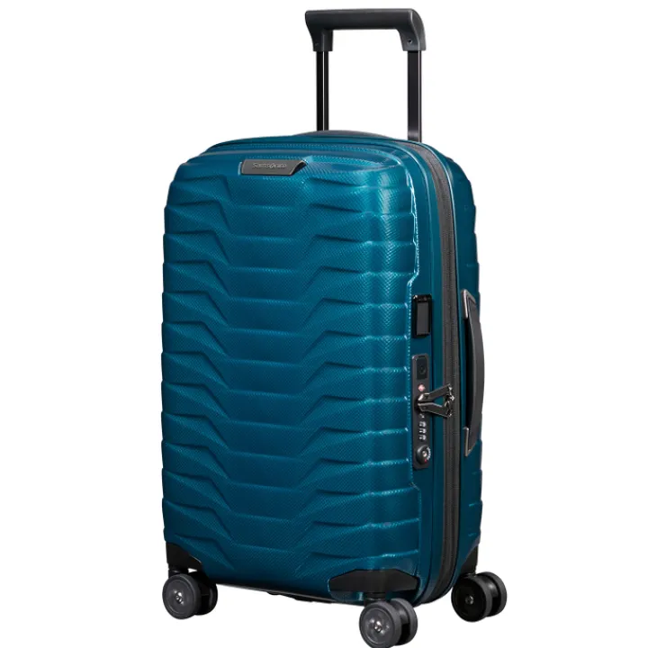 Transavia Trolleys|Klm Trolleys>Samsonite Proxis Spinner 55/35 Expandable petrol blue