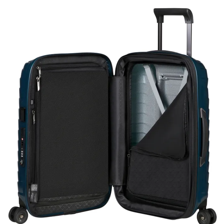 Transavia Trolleys|Klm Trolleys>Samsonite Proxis Spinner 55/35 Expandable petrol blue