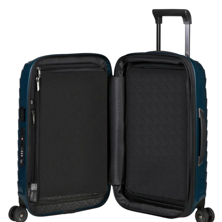 Transavia Trolleys|Klm Trolleys>Samsonite Proxis Spinner 55/35 Expandable petrol blue