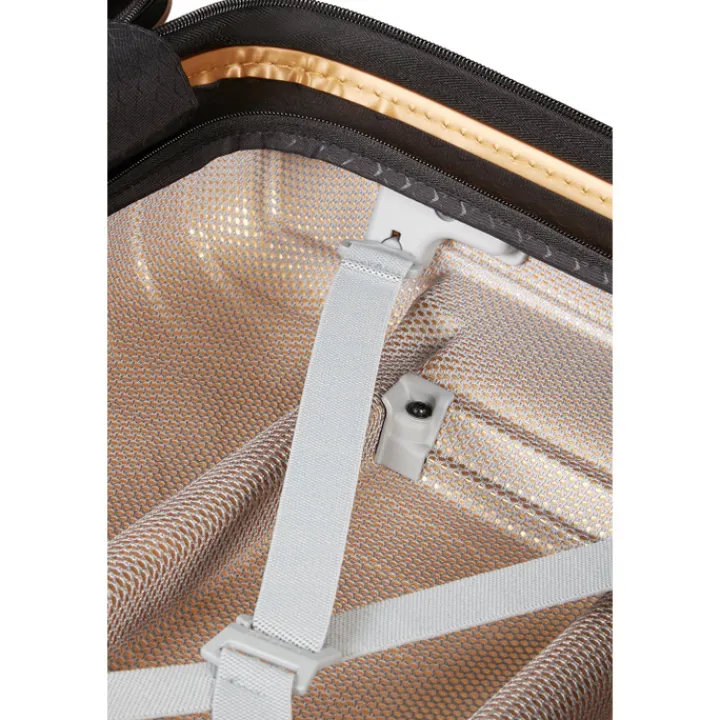 Transavia Trolleys|Ryanair Trolleys>Samsonite Proxis Spinner 55 Expandable honey gold