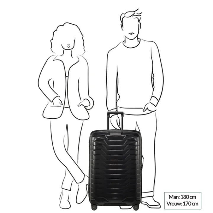 Reistrolleys|Reiskoffers>Samsonite Proxis Spinner 75 honey gold
