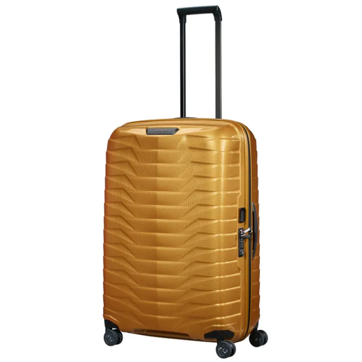 Reistrolleys|Reiskoffers>Samsonite Proxis Spinner 75 honey gold