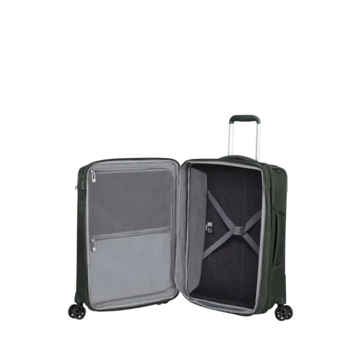 Transavia Trolleys|Handbagage Trolleys>Samsonite Respark Spinner 55 Exp DF forest green