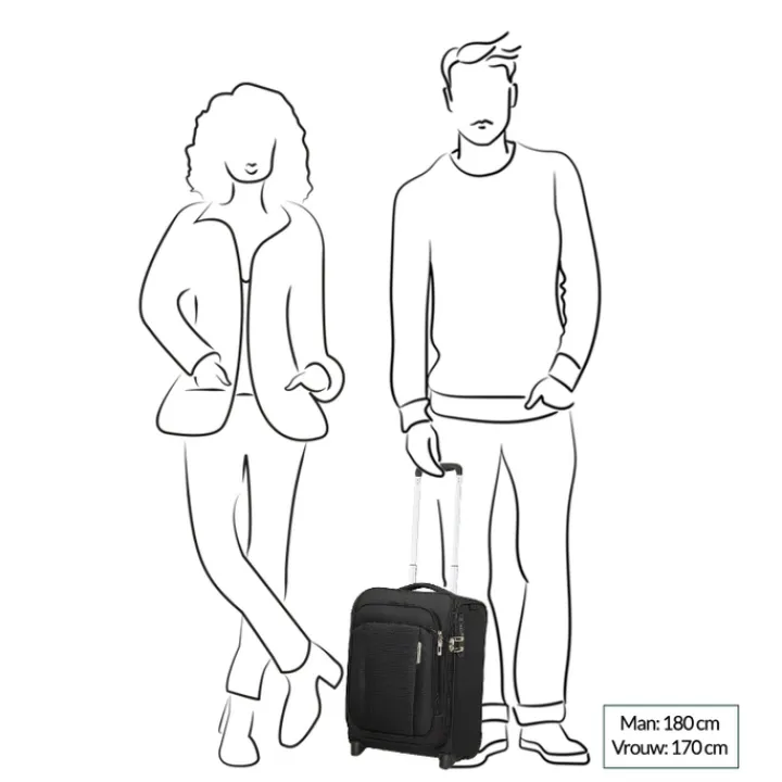 Transavia Trolleys|Handbagage Trolleys>Samsonite Respark Upright 45 Underseater ozone black