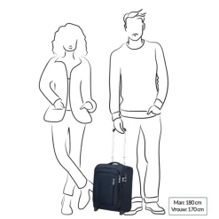 Transavia Trolleys|Handbagage Trolleys>Samsonite Respark Upright 45 Underseater midnight blue