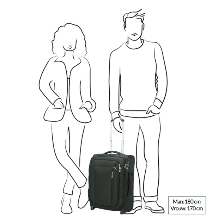 Handbagage Trolleys|Laptop Trolleys>Samsonite Respark Upright 55 Expandable forest green