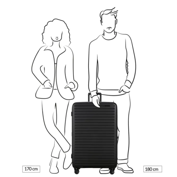 Reistrolleys|Reiskoffers>Samsonite Restackd Spinner 81 EXP midnight
