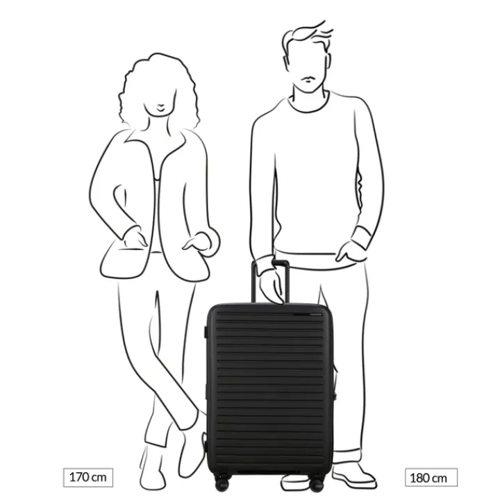 Reistrolleys|Reiskoffers>Samsonite Restackd Spinner 75 EXP black