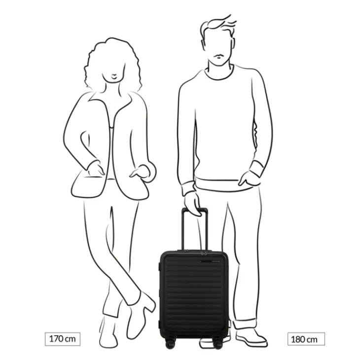 Transavia Trolleys|Handbagage Trolleys>Samsonite Restackd Spinner 55 EXP Easy Acces midnight