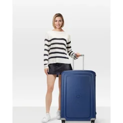Reistrolleys|Reiskoffers>Samsonite S'Cure Spinner 75 dark blue