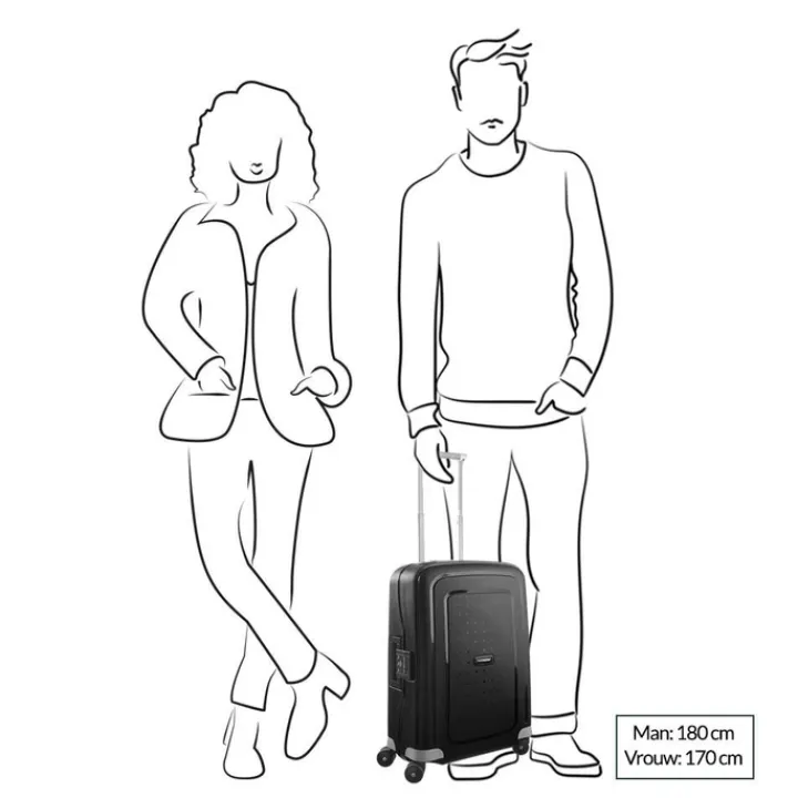 Transavia Trolleys|Handbagage Trolleys>Samsonite S'Cure Spinner 55 black