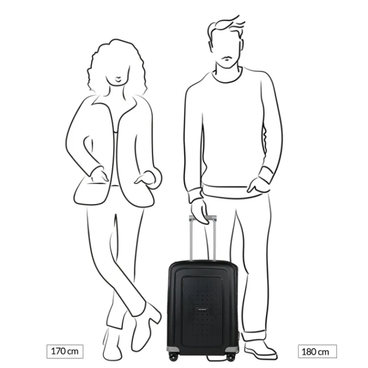 Transavia Trolleys|Handbagage Trolleys>Samsonite S'Cure Spinner 55 black