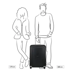 Reistrolleys|Reiskoffers>Samsonite S'Cure Spinner 69 crimson red