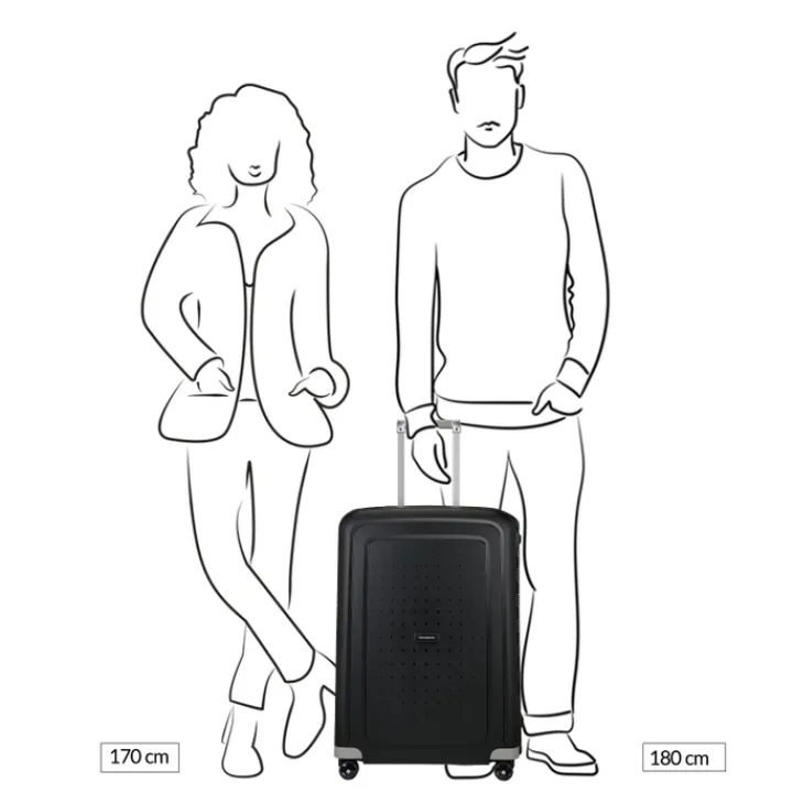 Reistrolleys|Reiskoffers>Samsonite S'Cure Spinner 69 crimson red