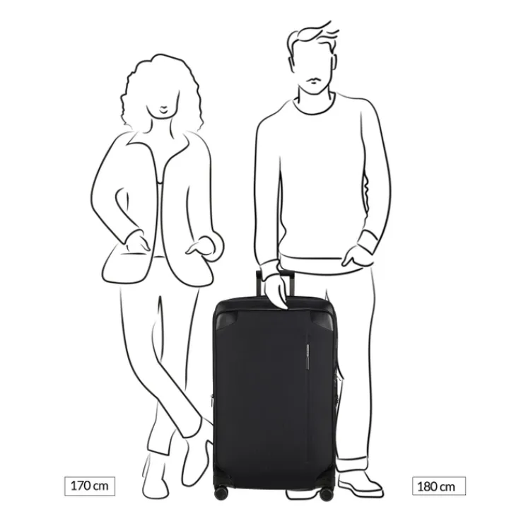 Reistrolleys|Reiskoffers>Samsonite Splendix Spinner 79 DF EXP black