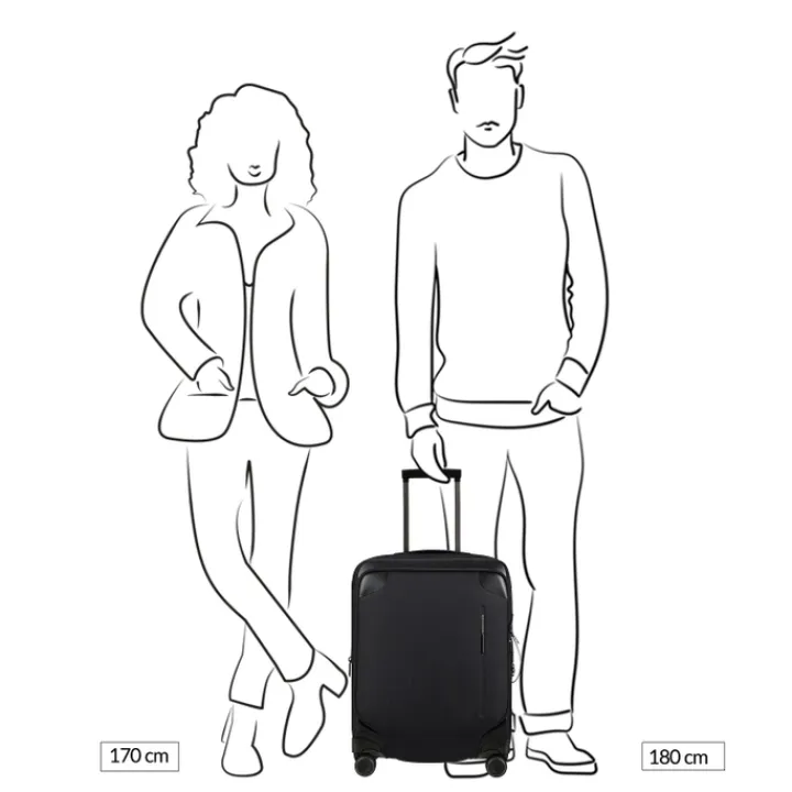 Transavia Trolleys|Handbagage Trolleys>Samsonite Splendix Spinner 55 DF EXP green/black