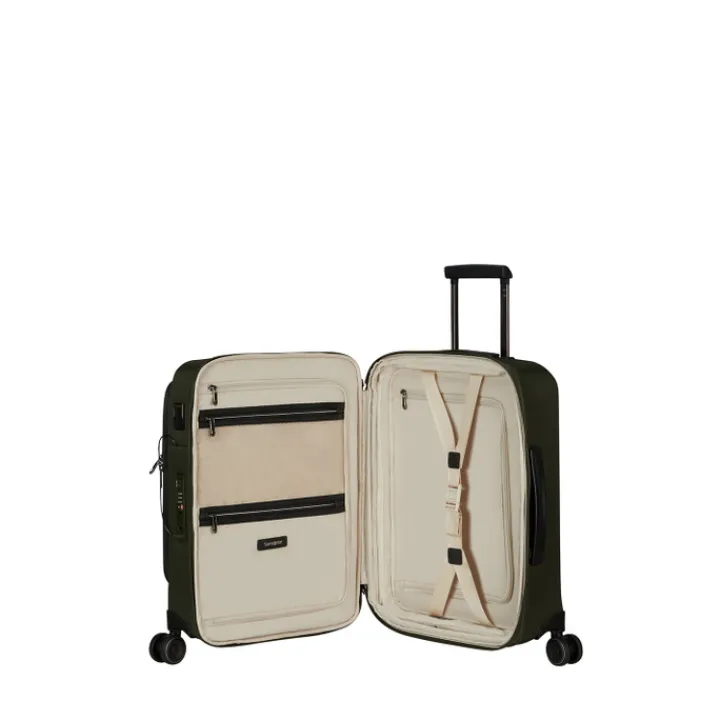 Transavia Trolleys|Handbagage Trolleys>Samsonite Splendix Spinner 55 DF EXP green/black