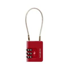 Koffersloten>Samsonite TA Revolution Cablelock 3 Dial TSA red