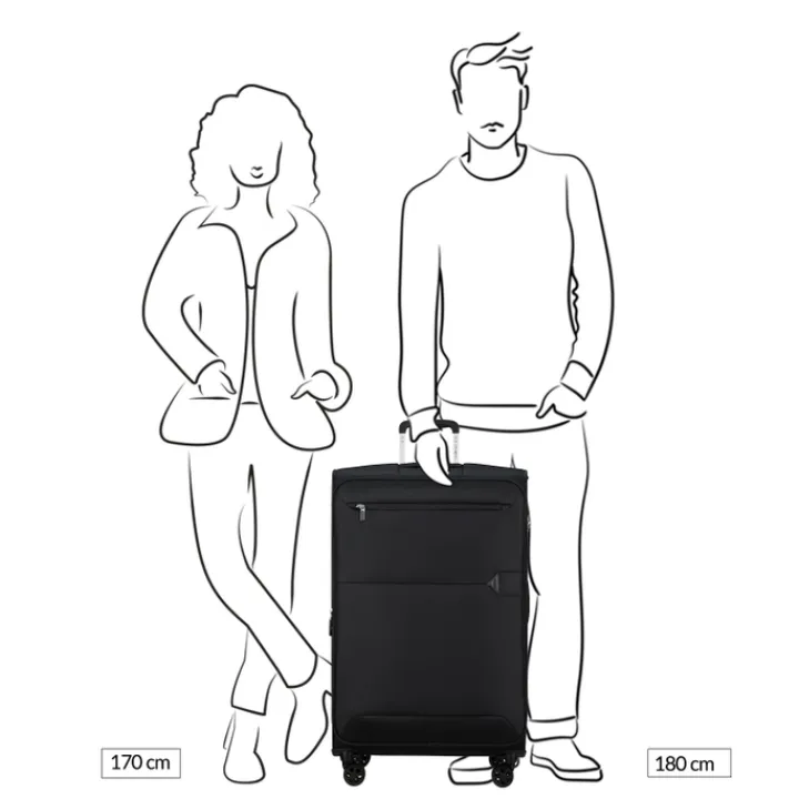 Reistrolleys|Reiskoffers>Samsonite Urbify Spinner 78 Exp navy blue