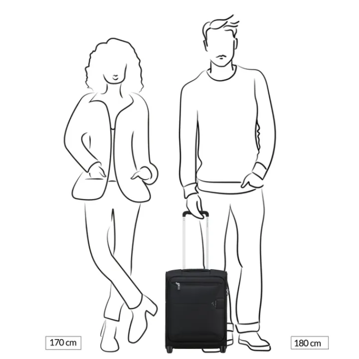Transavia Trolleys|Handbagage Trolleys>Samsonite Urbify Upright 45 Underseater pine green