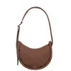 Schoudertassen|Herentassen>Sandqvist Curve Crossbody Round S dark taupe