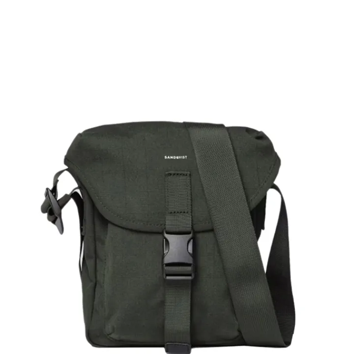 Herentassen|Laptop Schoudertassen>Sandqvist Everyday Messenger Bag dark green