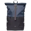 Daypack|Laptop Rugzakken>Sandqvist Icon Rolltop Backpack L multi black-navy with black leather
