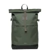 Daypack|14 Inch Laptoptassen>Sandqvist Icon Rolltop Backpack M dawn green with dark brown leather