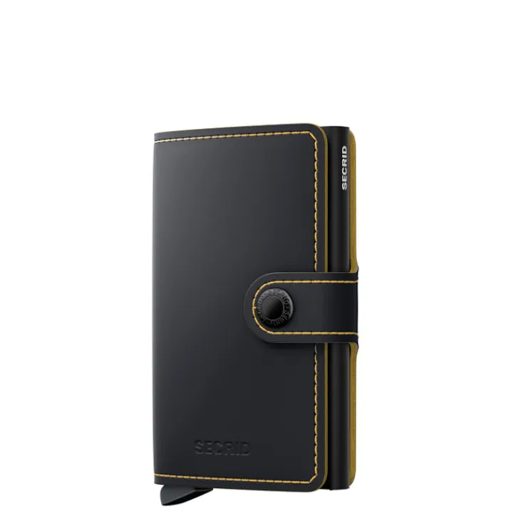 Pasjeshouders|Creditcardhouders>Secrid Miniwallet Matte black ochre