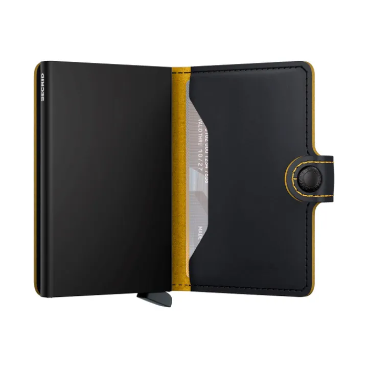 Pasjeshouders|Creditcardhouders>Secrid Miniwallet Matte black ochre