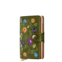 Pasjeshouders|Creditcardhouders>Secrid Miniwallet Stitch Floral V2 olive