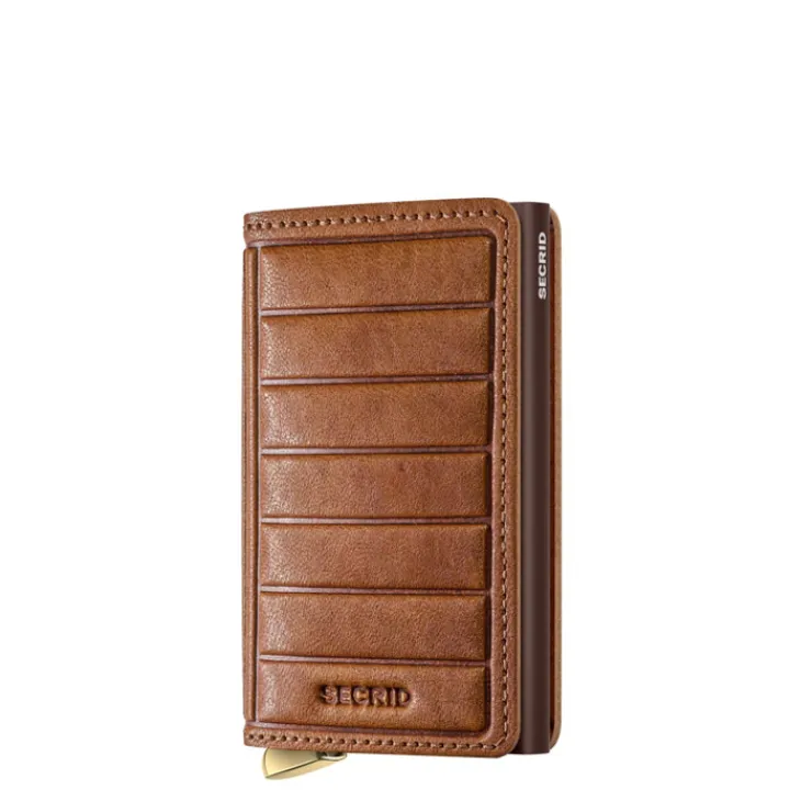 Pasjeshouders|Creditcardhouders>Secrid Slimwallet Emboss Lines V2 cognac