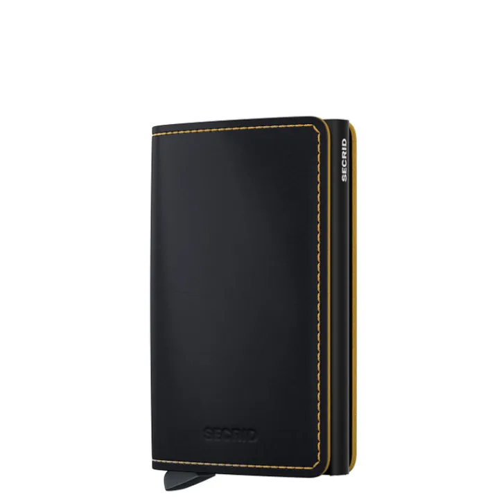 Pasjeshouders|Creditcardhouders>Secrid Slimwallet Matte black ochre
