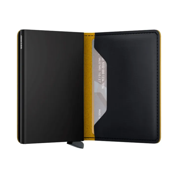 Pasjeshouders|Creditcardhouders>Secrid Slimwallet Matte black ochre