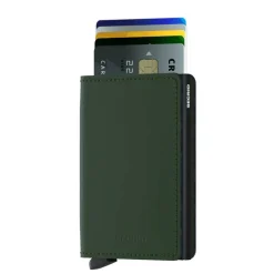 Pasjeshouders|Creditcardhouders>Secrid Slimwallet Portemonnee Matte green & black