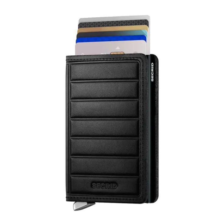 Pasjeshouders|Creditcardhouders>Secrid Slimwallet Portemonnee Emboss Lines black