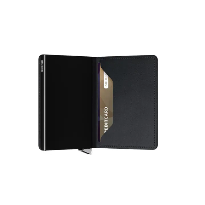 Pasjeshouders|Creditcardhouders>Secrid Slimwallet Portemonnee Emboss Lines black