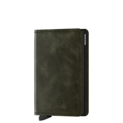 Rfid Portemonnees|Kleine Portemonnees>Secrid Slimwallet Portemonnee Vintage olive black