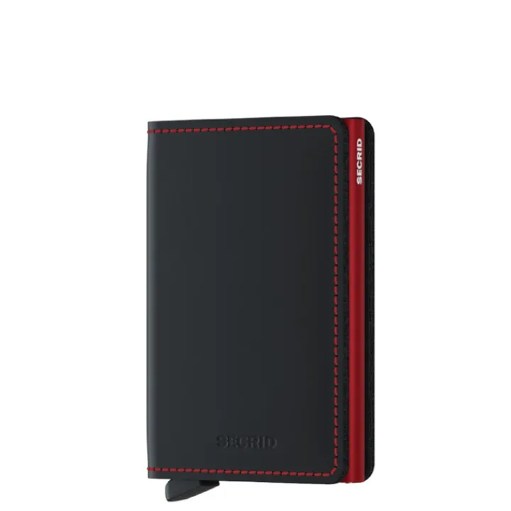 Pasjeshouders|Creditcardhouders>Secrid Slimwallet Portemonnee Matte black & red