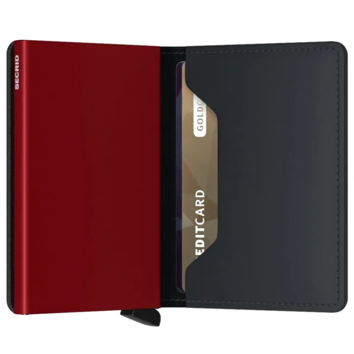 Pasjeshouders|Creditcardhouders>Secrid Slimwallet Portemonnee Matte black & red