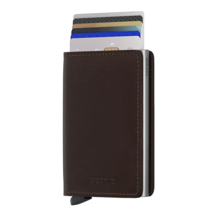Creditcardhouders|Rfid Portemonnees>Secrid Slimwallet Portemonnee Original dark brown