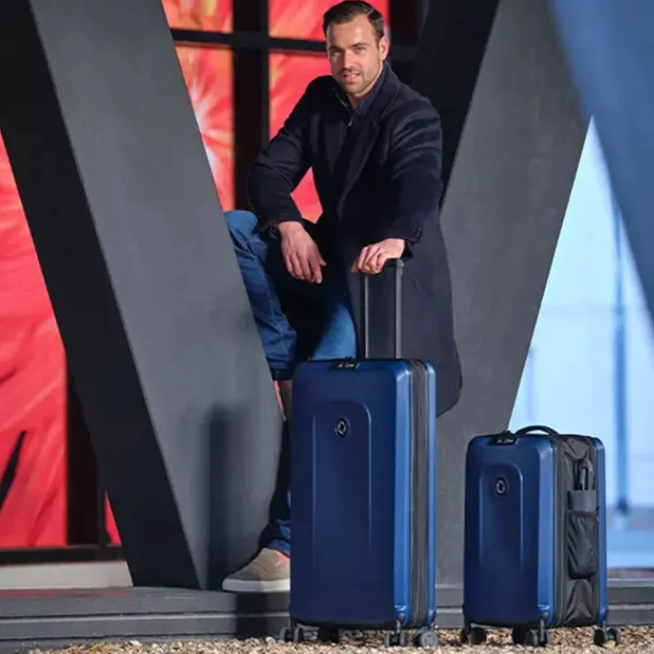 Klm Trolleys|Handbagage Trolleys>Senz Foldaway Carry On Trolley 55 midnight blue