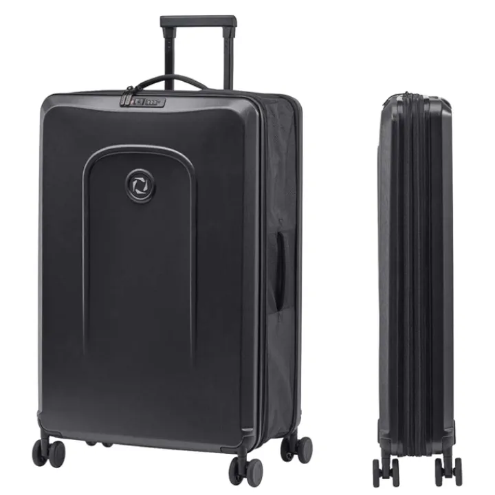 Harde Koffers|Reiskoffers>Senz Foldaway Check-In Trolley Large pure black